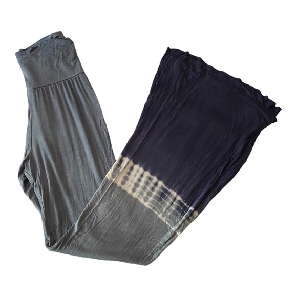 Nu Label Anthro blue white tie dye palazzo long Pants Size M Coachella Boho - Picture 6 of 9